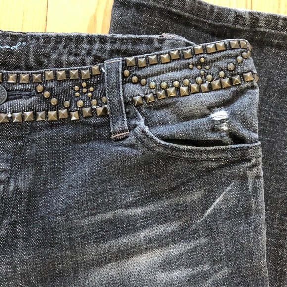 7 For All Mankind black faded A pocket jeans sz 27 - Picture 4 of 16